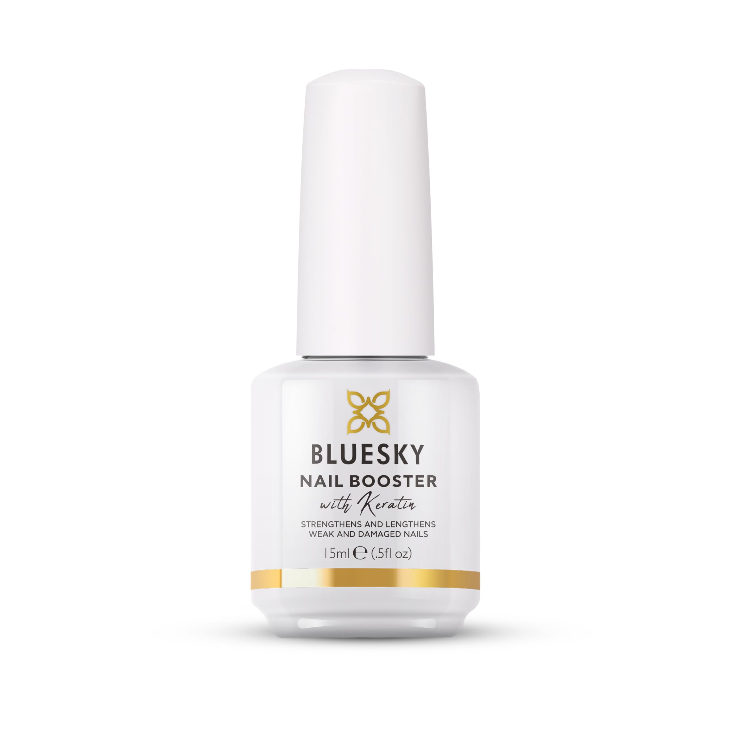 BLUESKY Nail Booster with Keratin, Nail Strengthener, Repair for weak, damaged nails, with Jojoba Oil, Clear