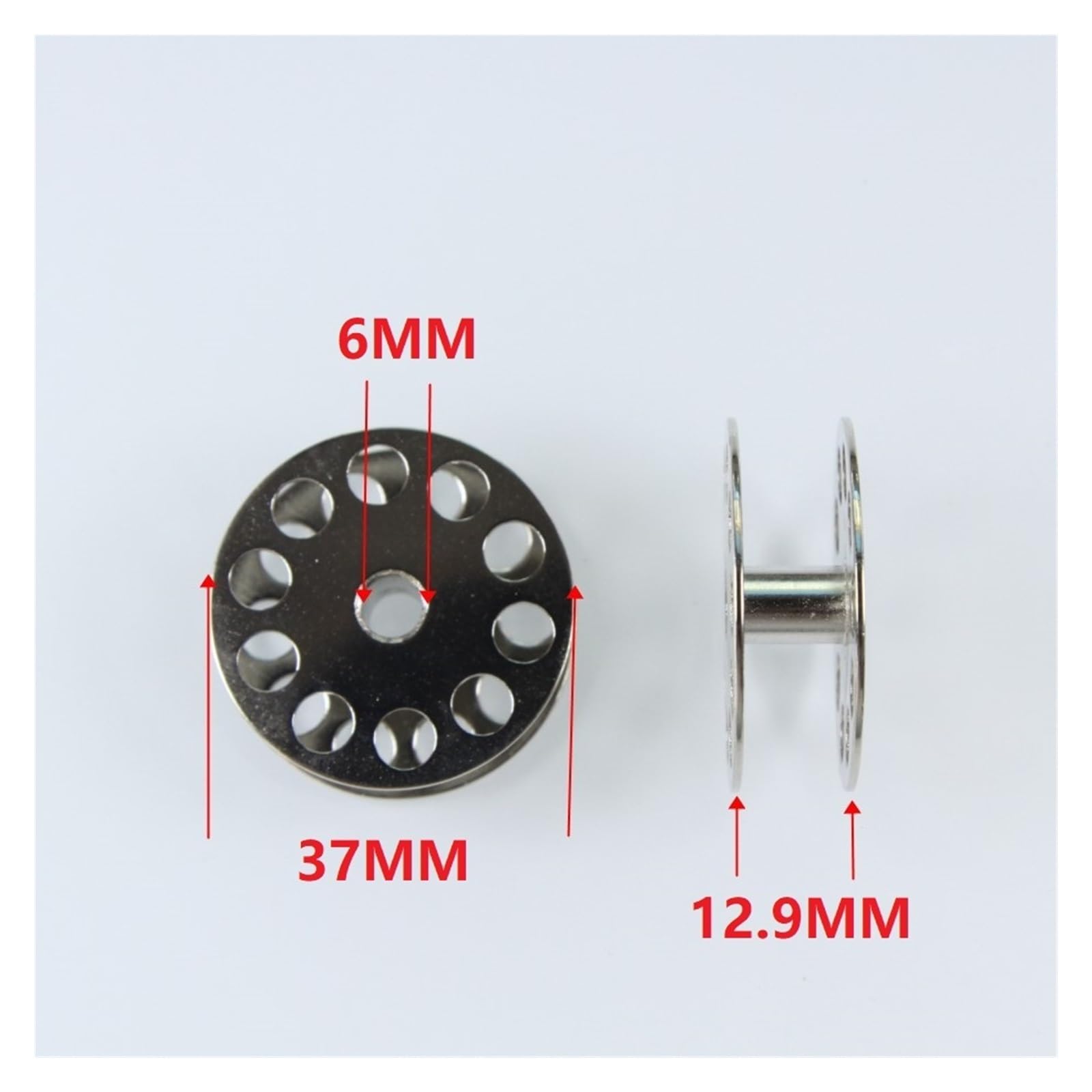 2 SZT. B9117-057-000/5810 Szpulka ze stali nierdzewnej do JUKl LT-591/SEIKO JW-28BL-20 8BL-20 / SINGER 144W, 145W/Maszyna szycia DURKOPP 220