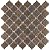 SomerTile FKOLT720 Hudson Tangier Brownstone 12-3/8" x 12-1/2" x 5 mm Porcelain Mosaic Tile, Brown, 10