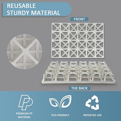Vista 28 de Paquete de 5 bandejas para macetas de guardería, bandeja de transporte y sujeción para plantas para maceta, soporte de transporte de 24 celdas