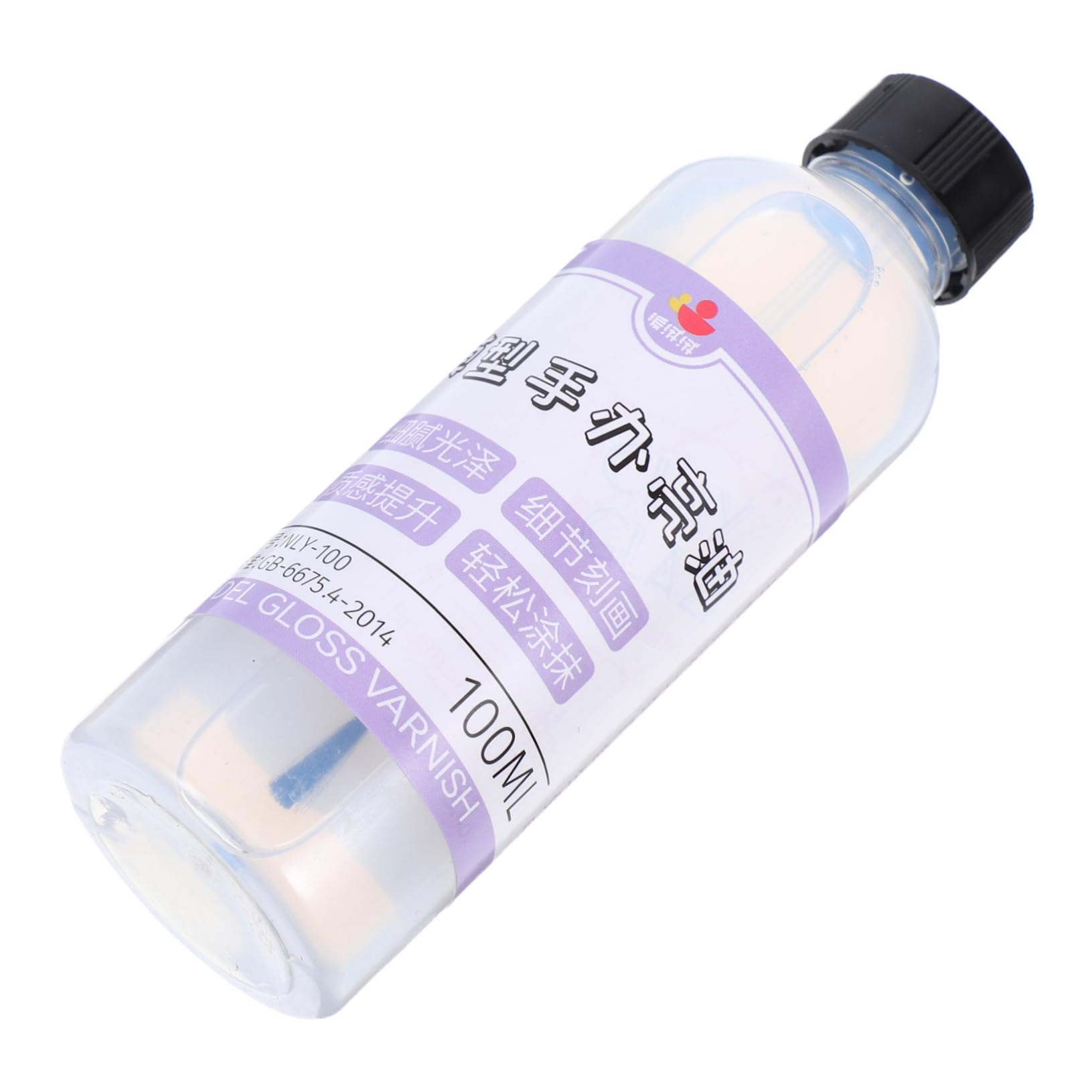 Homoyoyo 100ml Air Dry Clay Varnish Brush Model Figure Polish Anti-Crack Waterproof for Clay Doll Making