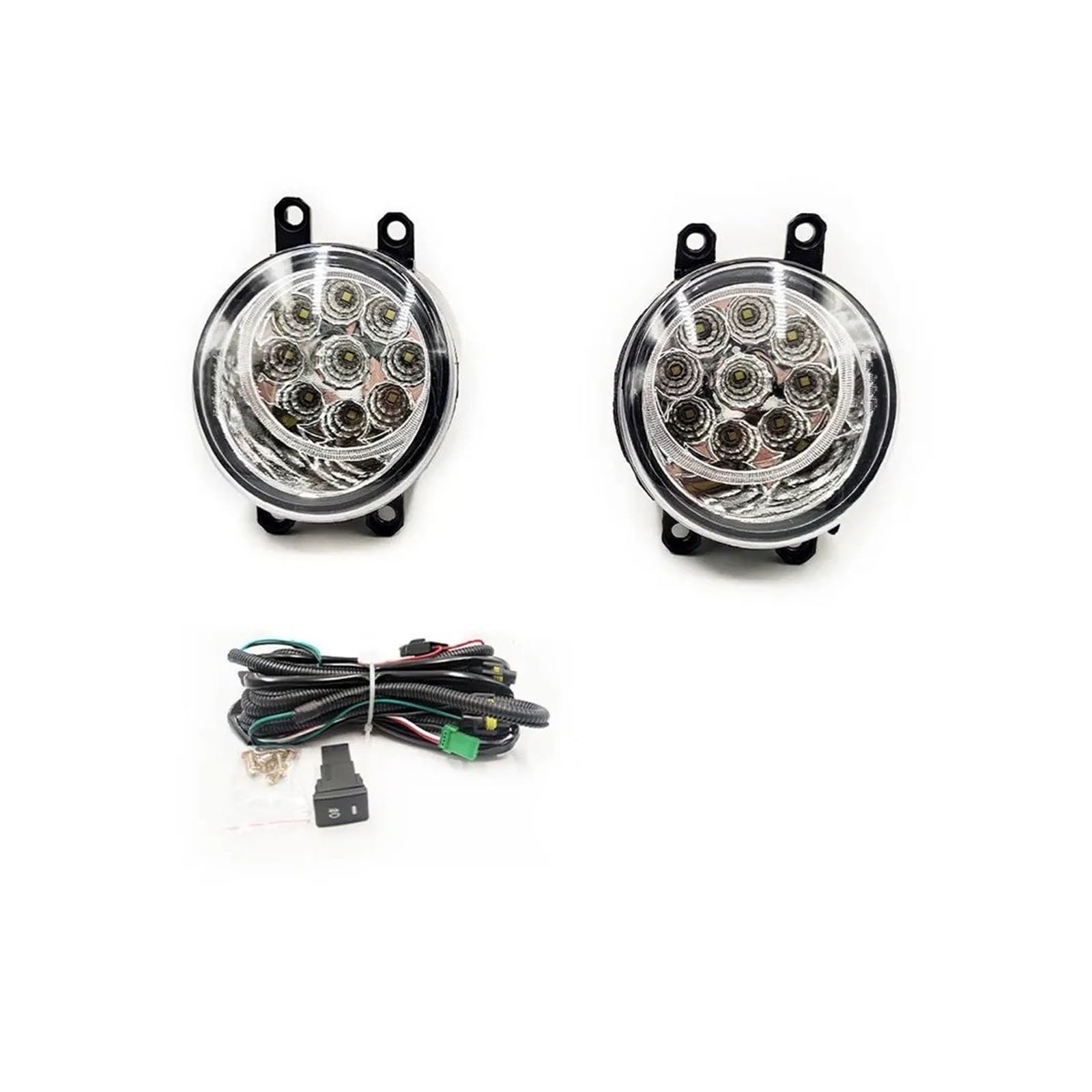 Phares antibrouillard avant 9LED faisceau calandre garniture chromée pour Sienna - 5