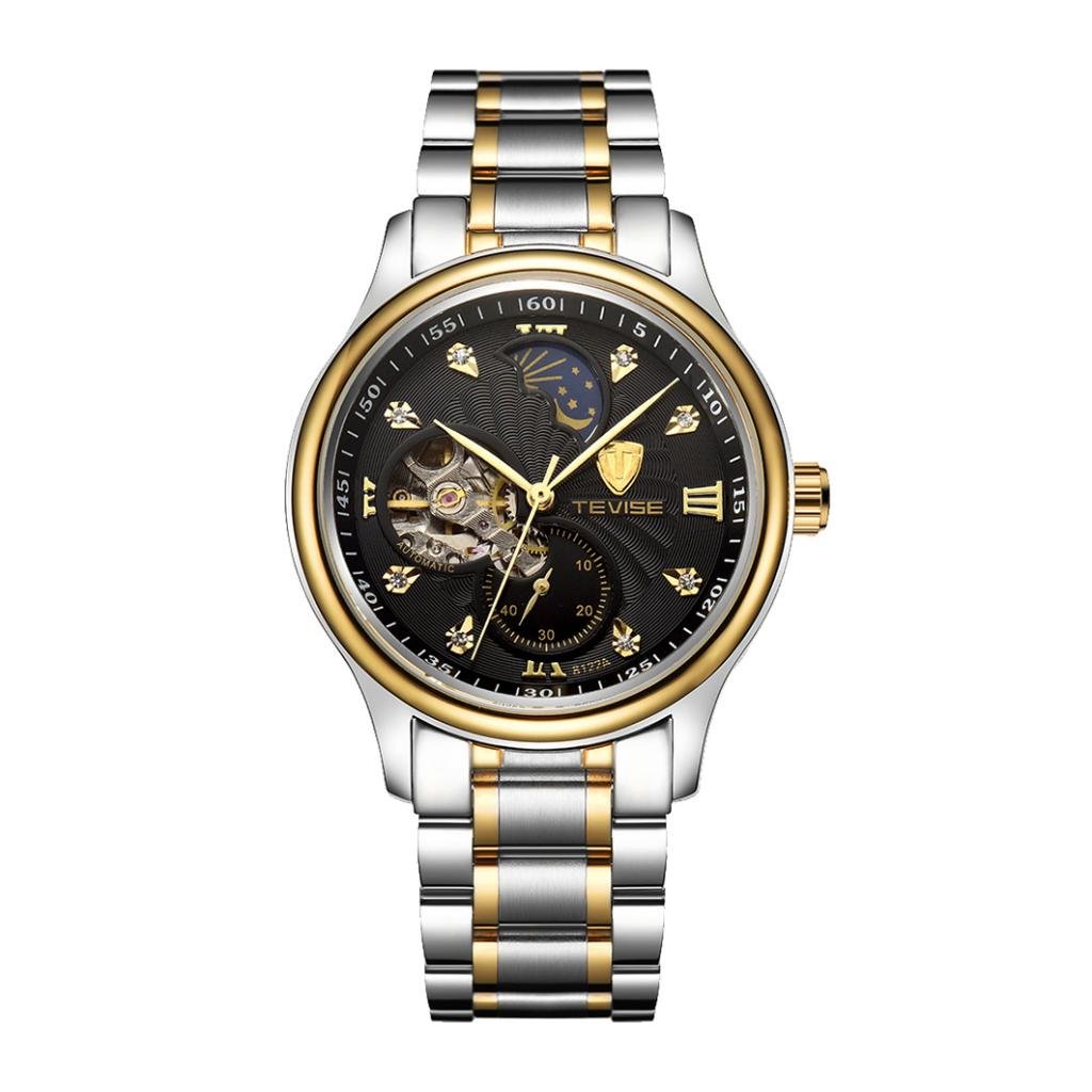 NYLSA Tevise Stainless Steel Luxury Mens Watch Waterproof Wrist Watch Automatic Mechnical Dress Casual Analog Watch Gift Men (B07PNV7FKB) Amazon Price History, Amazon Price Tracker