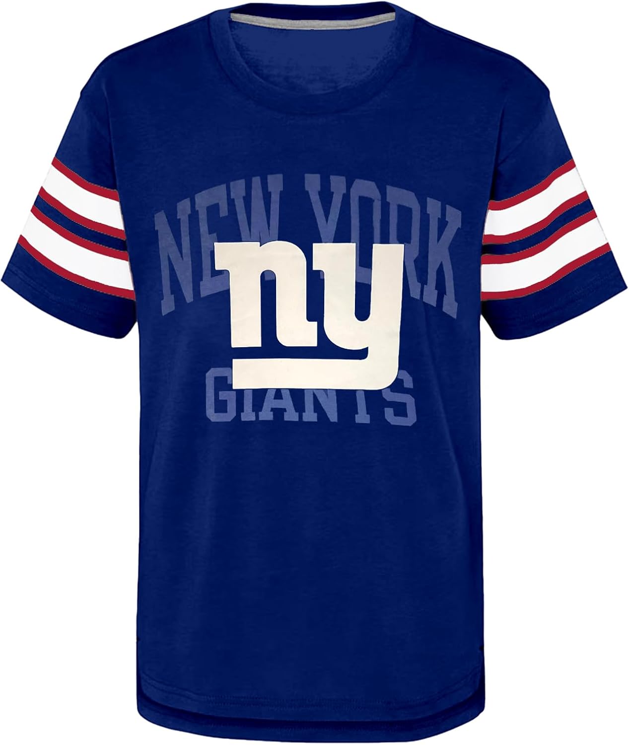 NFL Kids Youth 8-20 Team Official Stripe Wordmark Primary Logo Cotton Short Sleeve Fashion Football T-Shirt