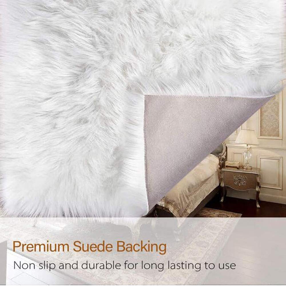 Chemin de table en peluche de couleur unie - Écharpe décorative en fausse peau de mouton - Antidérapant - Pour Noël, mariage - Rose - 120 x 60 cm