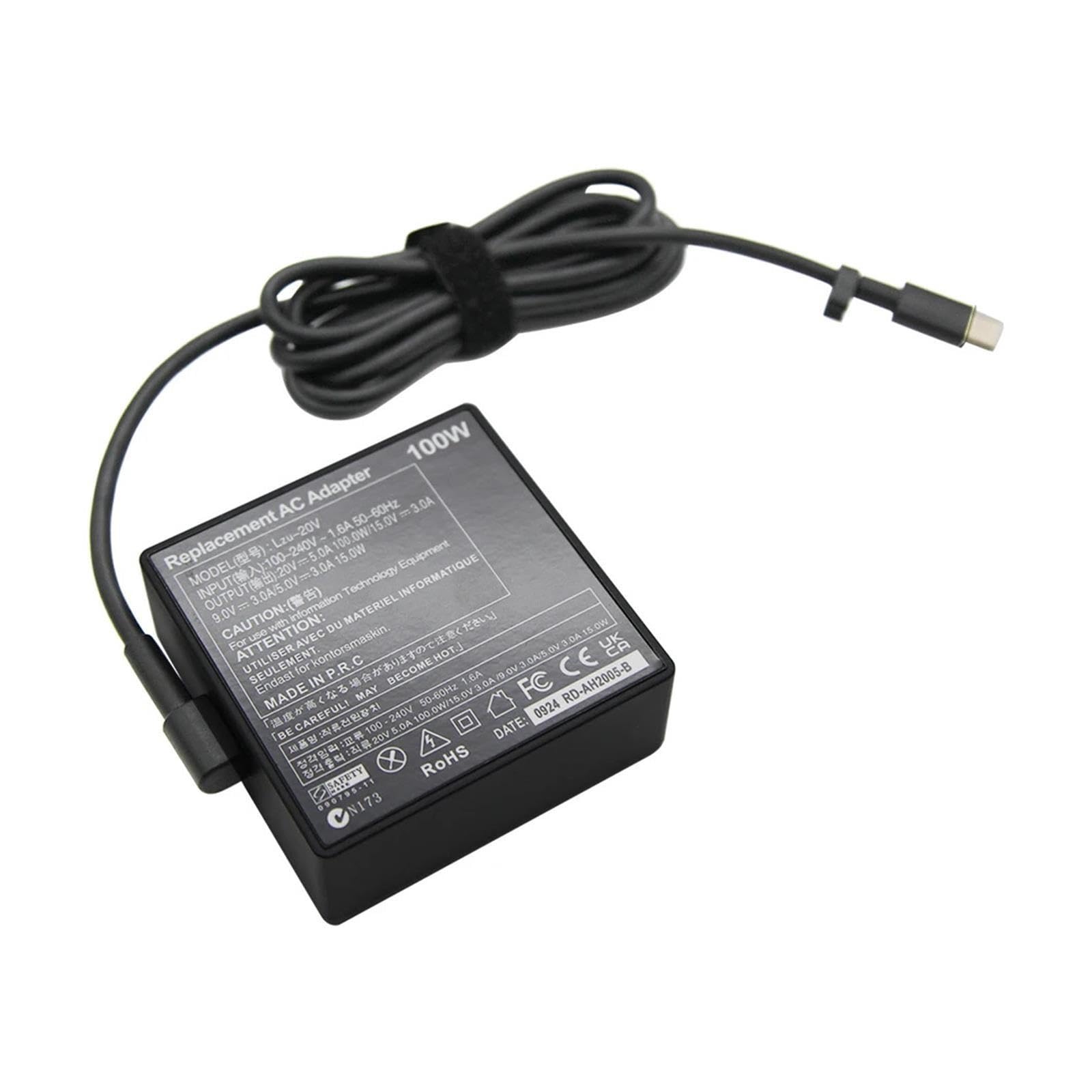 Cargador De Vuelta A20-100P1A, Compatible con ASUS,ROG Zephyrus 100W 20V 5A Adaptador Tipo C GV301QH G533QM GA401QE GA401QM GA503QM GA551QS GX703H(with BR Plug)
