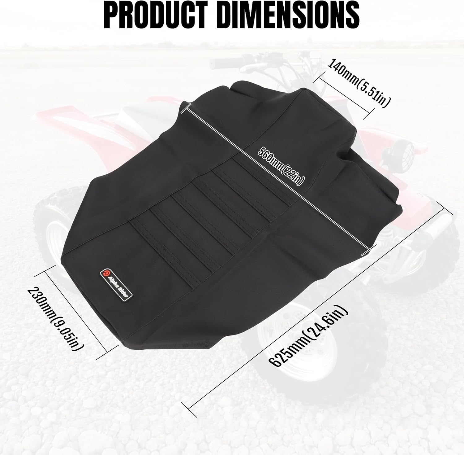 Gripper Soft Cushion Seat Cover For Yamaha Blaster 200 YSF 200 YSF200 1988-2006 (All Black)