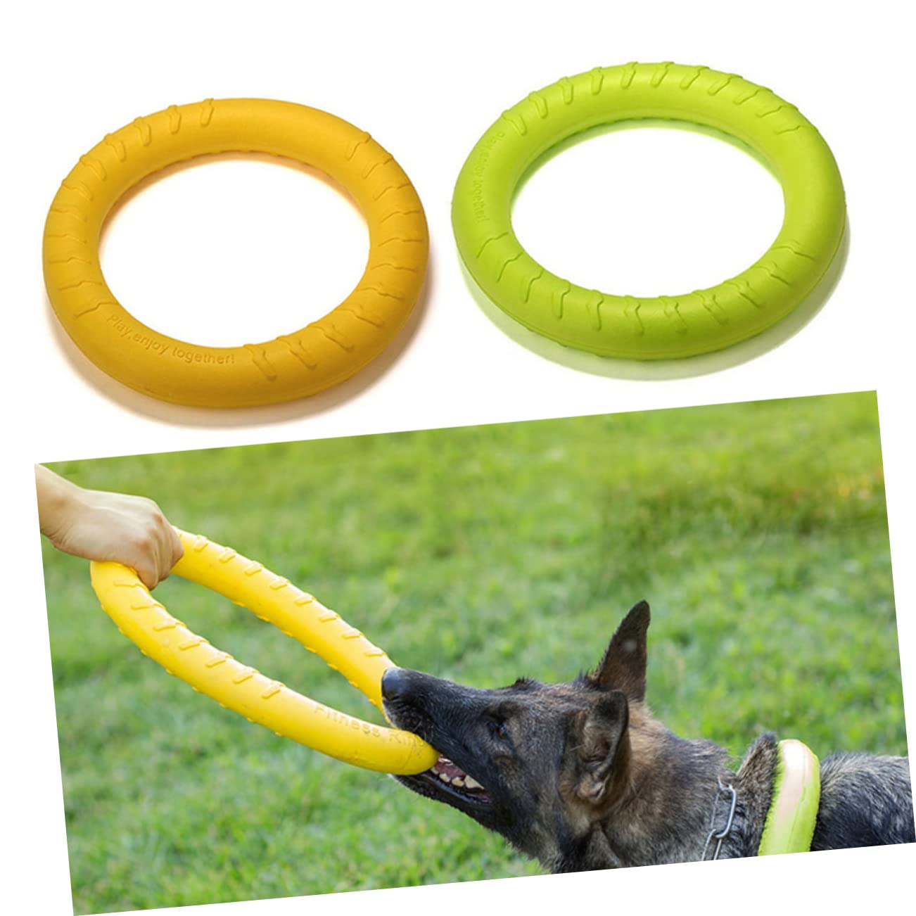 PRETYZOOM 2 Uds Juguetes para Mascotas Juguetes para Masticar Juguetes Dogman Juguete para Masticar para Perros Eva Anillo para Perro Anillo para Mascotas Juguete para El Cuidado