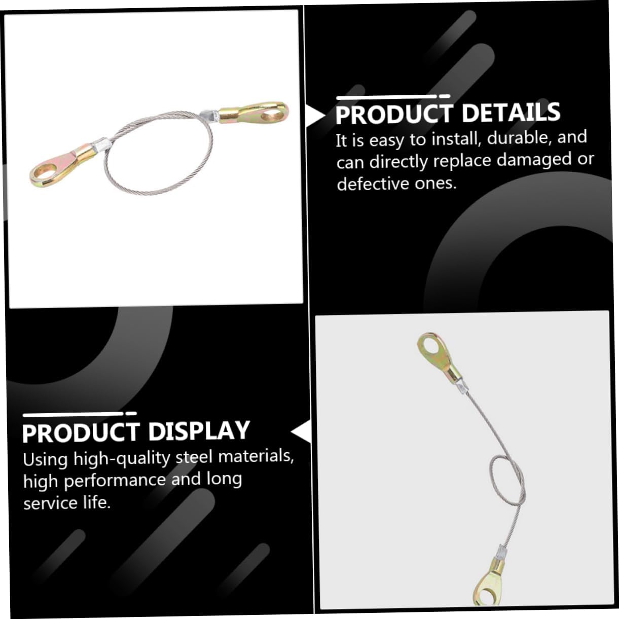 2pcs Tailgate Cable Hook Assembly Replacement Cable Hook Fit Gator Tailgate Line Quality Easy Install