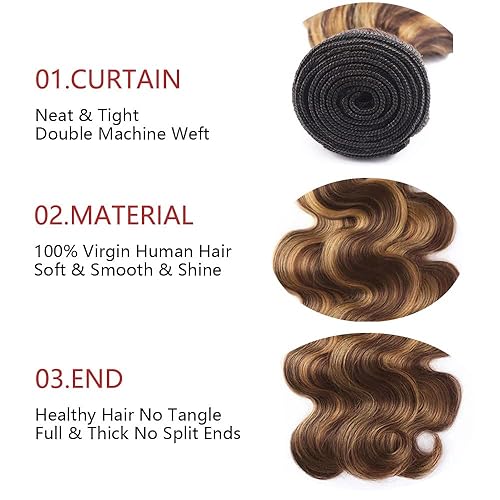 Miniatura 3 de 2PO 27 cabello humano rizado, 3 paquetes de 26 28 30 pulgadas