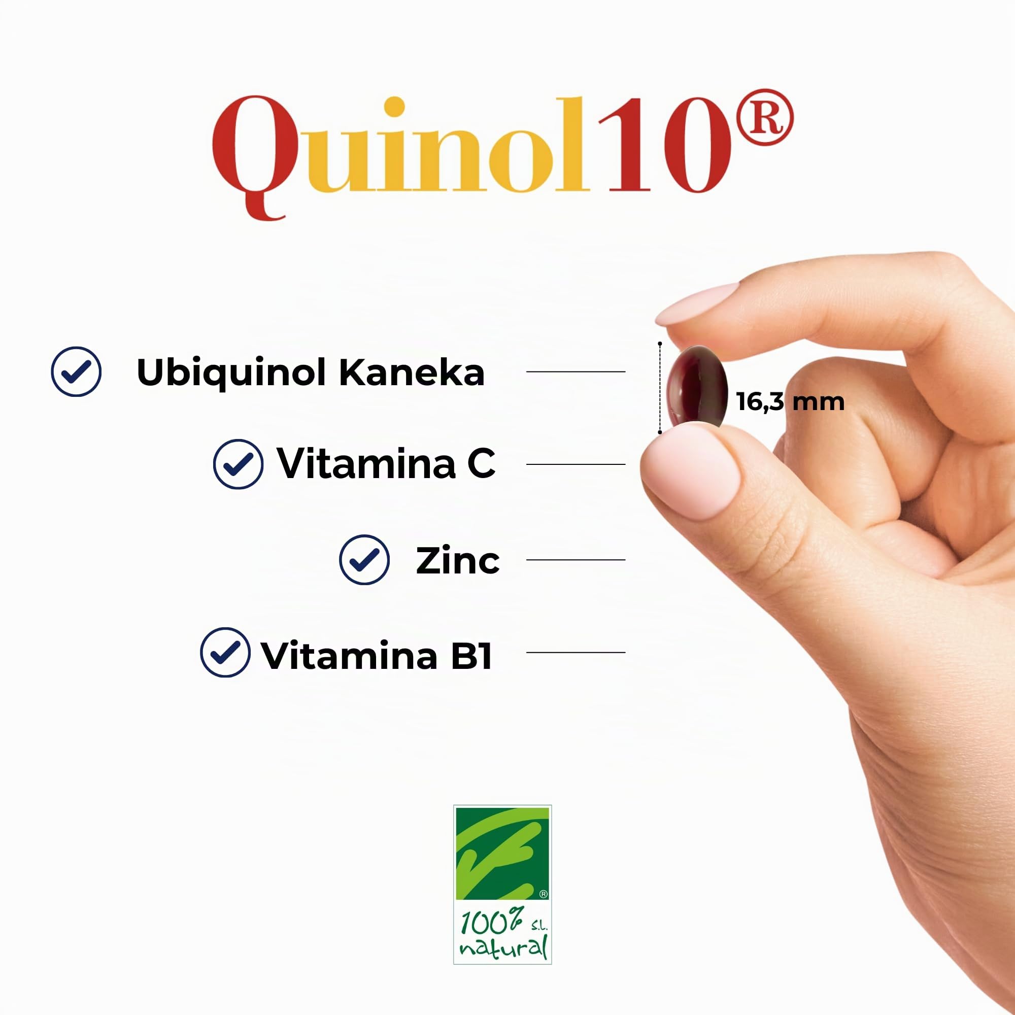 Coenzima Q10 - Ubiquinol Kaneka - 90 perlas de 50mg Vitaminas B1, C y Zinc