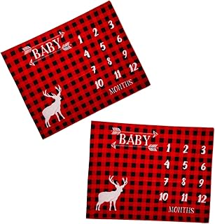 Toddmomy Adereços De Fotografia Newborn 1Pc Cobijas Recien Nacidos Cobertor Do Mês Do Bebê Cobertor Da Foto Do Bebê Decorar Adereços Fotografia Cobertor Impressão Da Criança