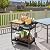 HAPPYGRILL Outdoor Grill Cart, Movable BBQ Pizza Oven Stand w/Lockable Wheels, Grill Tables for Outside w/Garbage Bag Holder, Removable Hooks, Portable Cooking Prep Table for Kitchen BBQ Party
