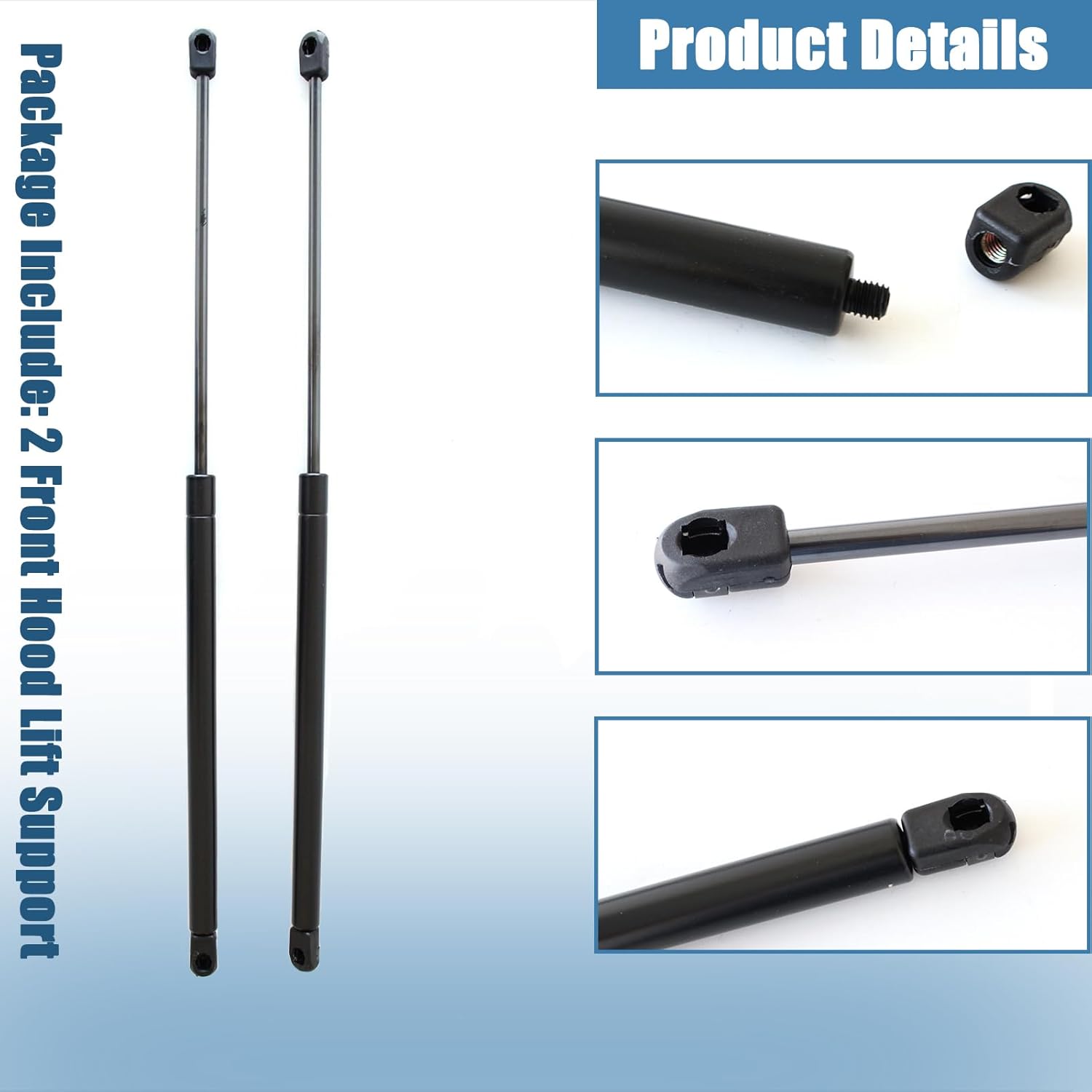 AUCERAMIC 1648800029 Pair Front Hood Lift Supports Fit for Mercedes-Benz ML320 ML350 ML450 ML500 ML550 ML63 AMG 2006-2011 W164 Replace# 1648800129 3B192642 SG203069 SG203070