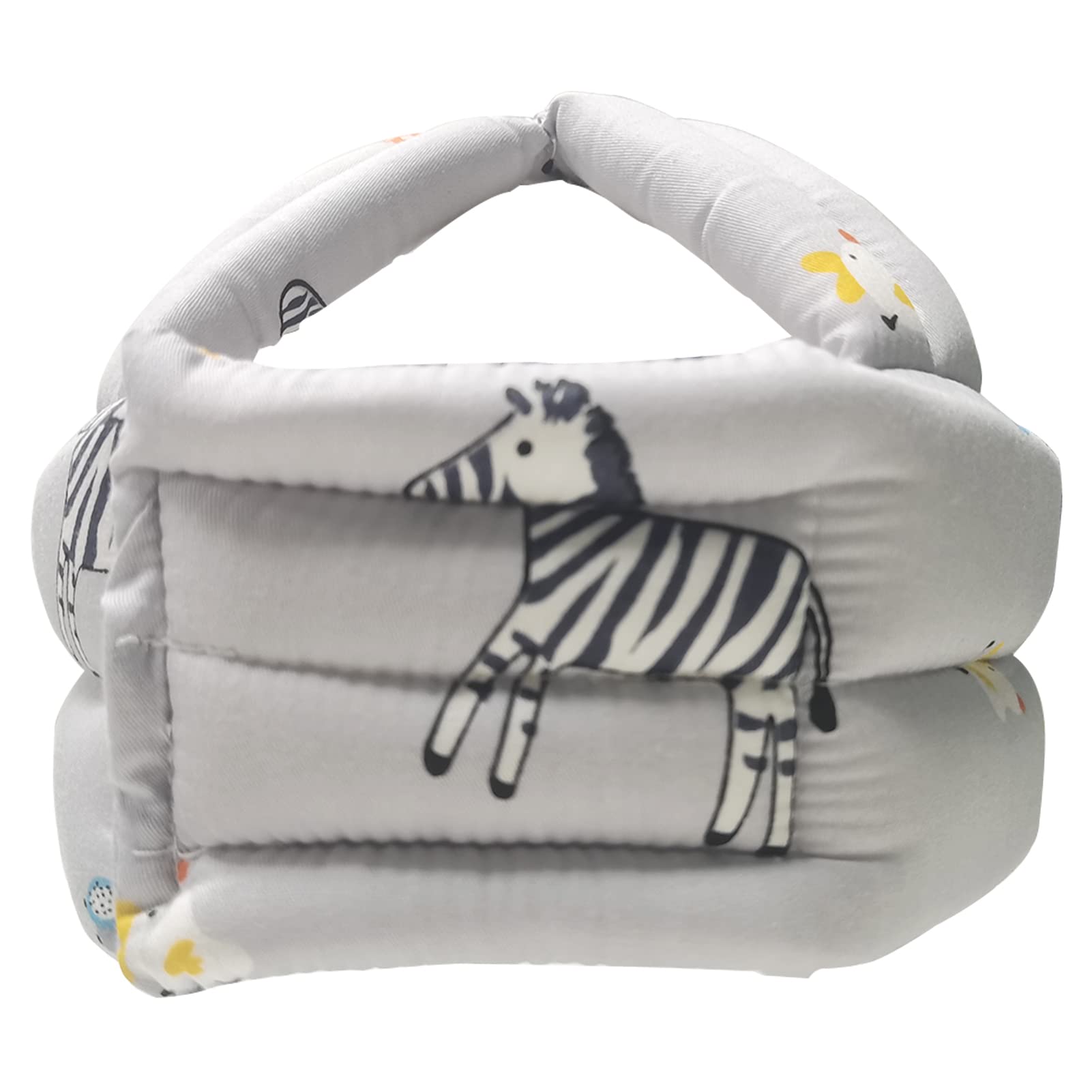 IULONEE Casco protettivo per bambino in cotone con protezione per la testa, cappello protettivo per bambini, casco protettivo regolabile (Grigio)