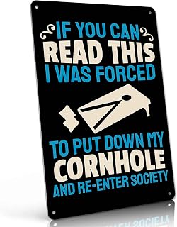 Cornhole Lover Funny Metal Sign 8 x 12 Inch