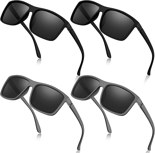 Gafas de sol polarizadas para hombre, gafas de sol deportivas rectangulares vintage para hombres y mujeres