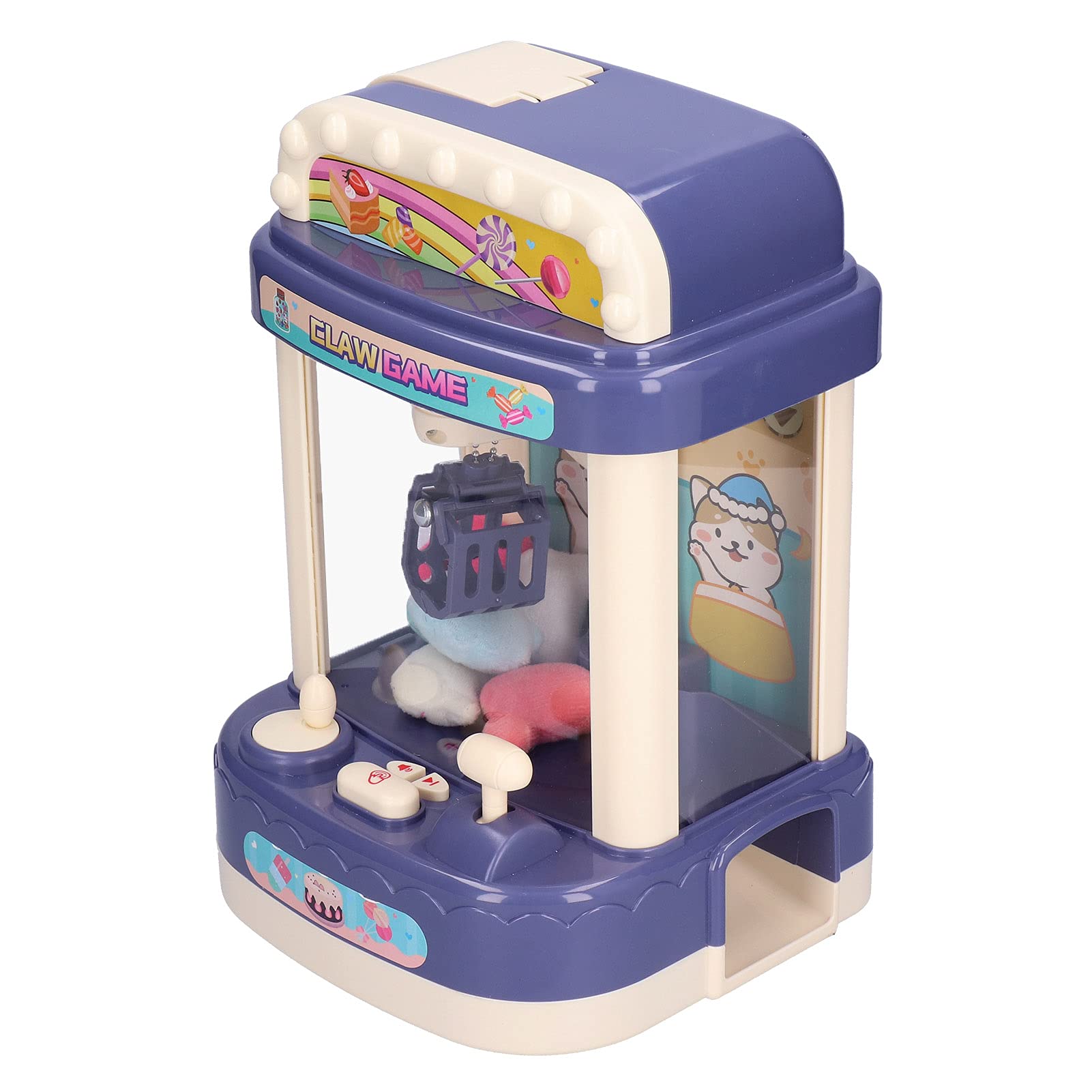 Mini Gioco di Artigli per Bambole di Caramelle per Bambini con Musica Leggera per Il Divertimento in Famiglia a Casa con Materiale ABS Resistente (Mini Macchina per Bambole Blu