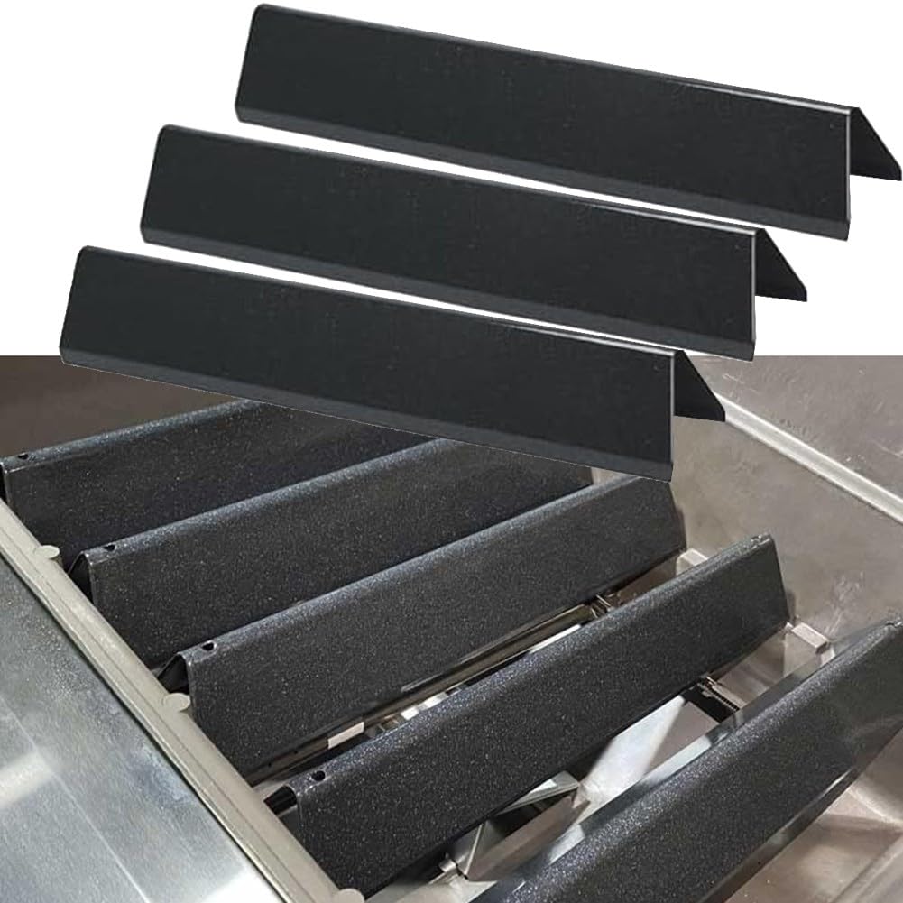 Barra aromatizzante per barbecue a gas Weber Spirit I & II 200, E210, E220, S210, S220, 3 pezzi, nero