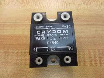CRYDOM D4840 32 VDC, 40A, 480V, S1 Series, Solid State Relay, SPST-NO, Zero Switching