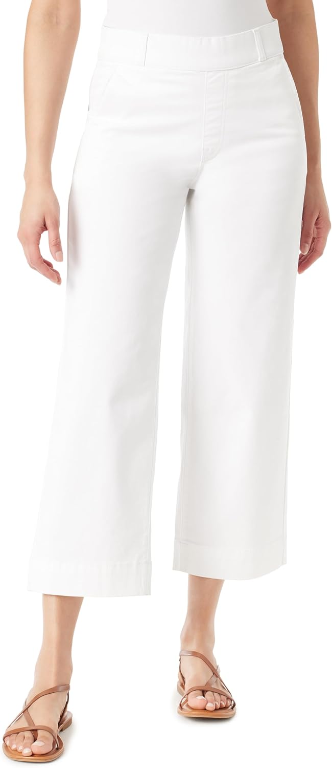 Gloria Vanderbilt Women's Shape Effect Pull on High Rise Wide Leg Crop Standard