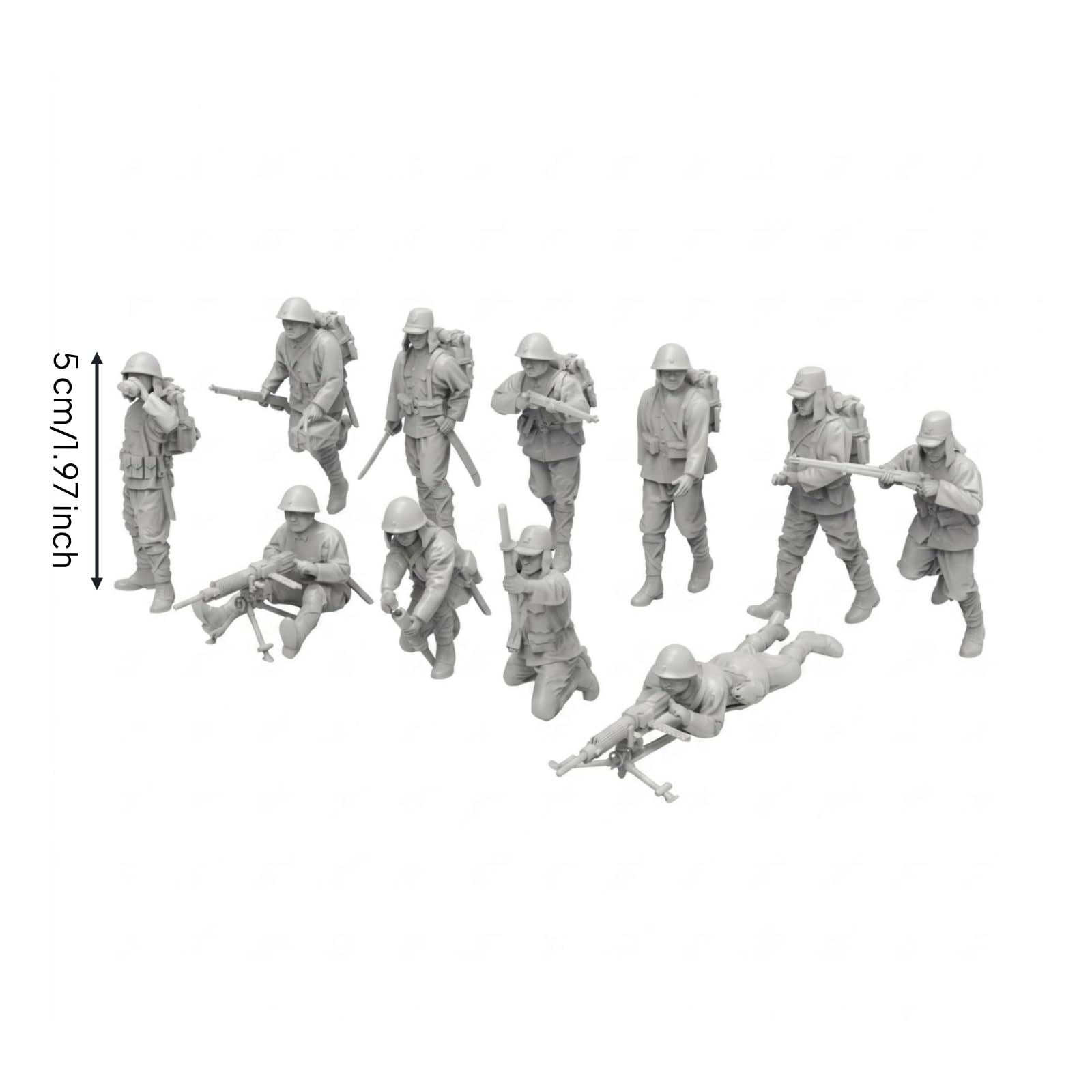 Figuras de en Miniatura Figuras Miniatura Maquetas Colección Personalización Hechas en Resina sin Pintar para Pintar a, 5cm-Conjunto Completo De 11