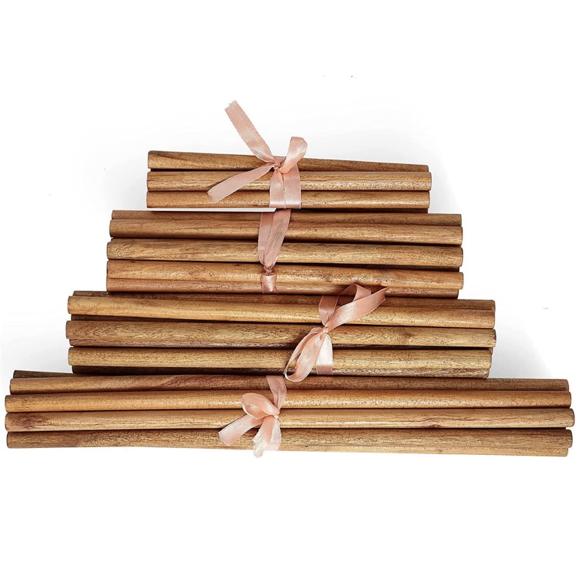 BLOOMAX® 14mm × 18 Inch Wooden Dowel Rods (±0.5mm Tolerance) – Pack of 50 | Premium Polished Hardwood Sticks | Smooth Splinter‑Free Dowels for DIY Crafts, Macramé & Furniture Repairs | Made in India 2