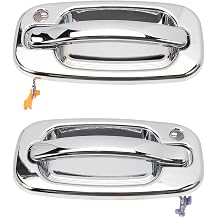 Chrome Exterior Door Handles for Silverado 1500 2500 3500,Escalade 2002-2006 Avalanche 2001-2006 Sierra Yukon 2000-2006 15034985 15034986 Front Left and Right