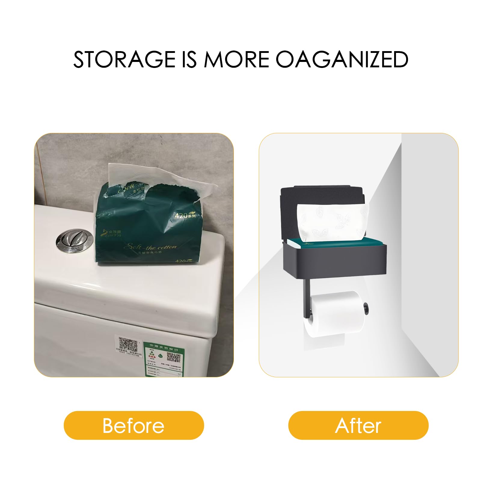 Porta Carta Igienica Con Ripiano - Acciaio Inox, Adesivo O A Vite Per Bagno - Foto 8