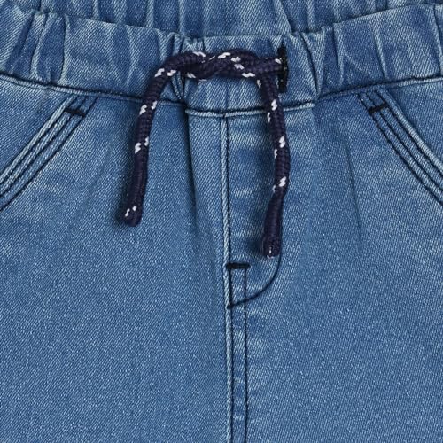 Image of miniklub Baby Full Length Woven Cotton Denim Pant (Blue Color)