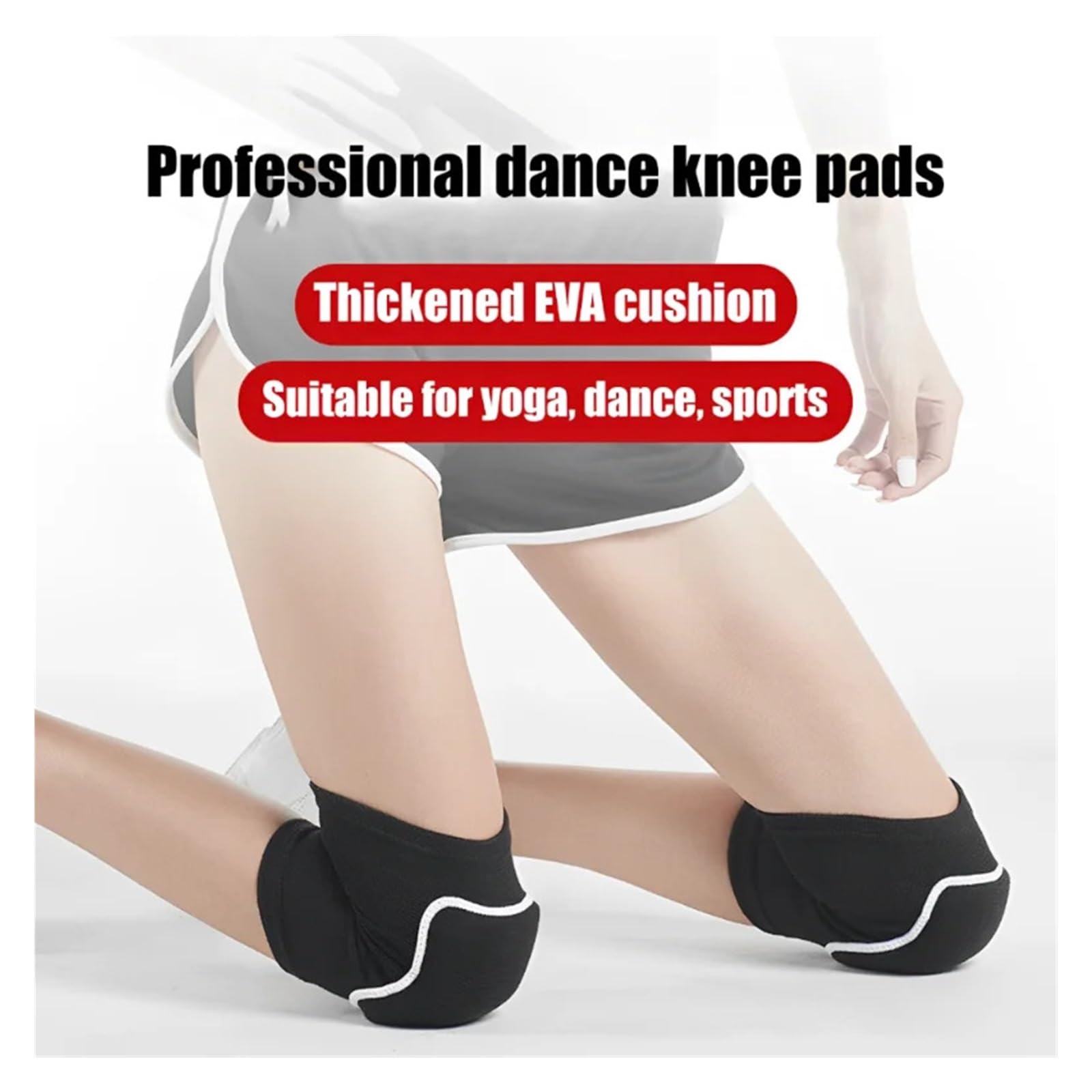 Ginocchiere Sportive Antiscivolo, Supporto e Scaldamuscoli per Uomo e Donna, tutori protettivi per Danza, Yoga, pallavolo, Calcio, Corsa, Ciclismo e Tennis.