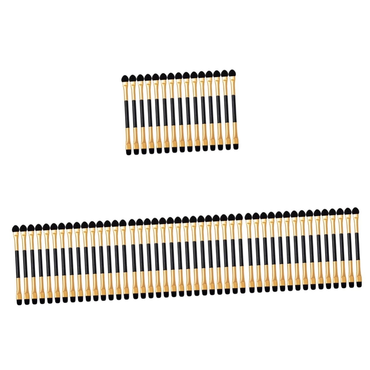 HAPINARY 4sets Portable Eye Shadow Applicator Stick Makeup Brush Set for Women Fluffy Eyeshadow Brush Double-sided Eye Shadow Sticks Mini Set 15pcs*4