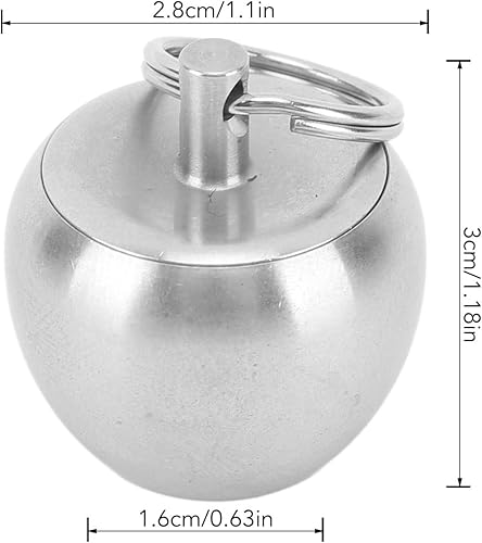 Miniatura 6 de Pastillero de bolsillo, con forma de manzana, organizador de píldoras, contenedor portátil de acero inoxidable, botella de medicina, almacenamiento