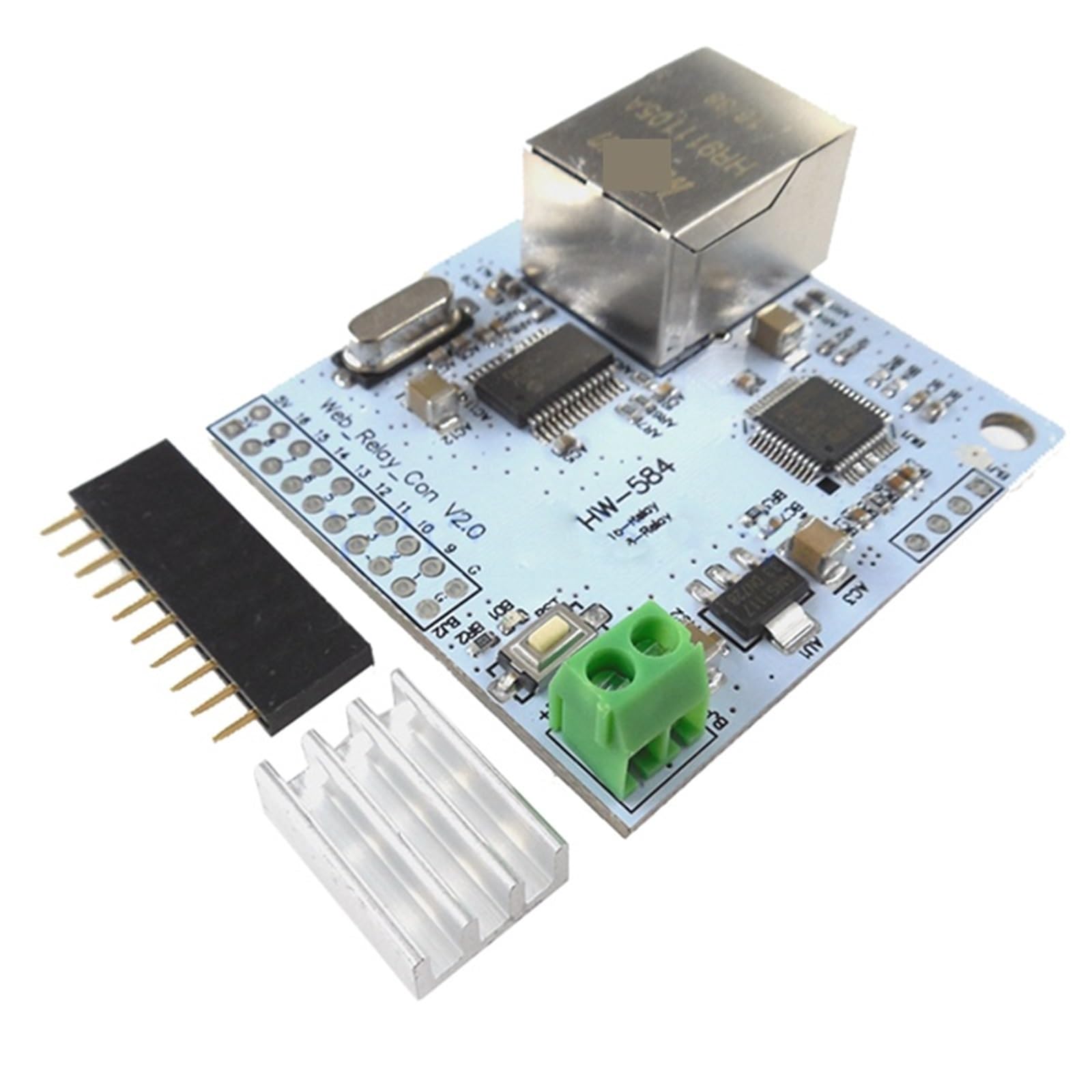 Module relais réseau W5100 à 8 voies 5V pour domotique et contrôle Internet