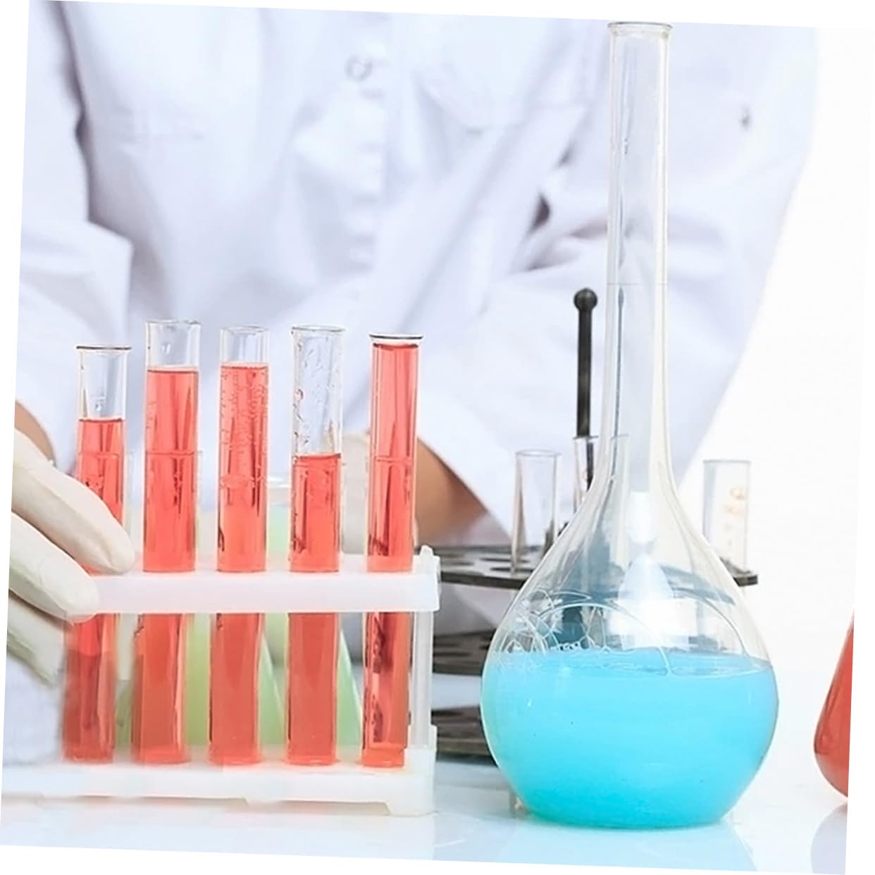 Tubes à Essai Outil Expérimental de Laboratoire en Verre Transparent 25 Ml Lot de 20 et Stockage Liquide pour Expériences Scientifiques