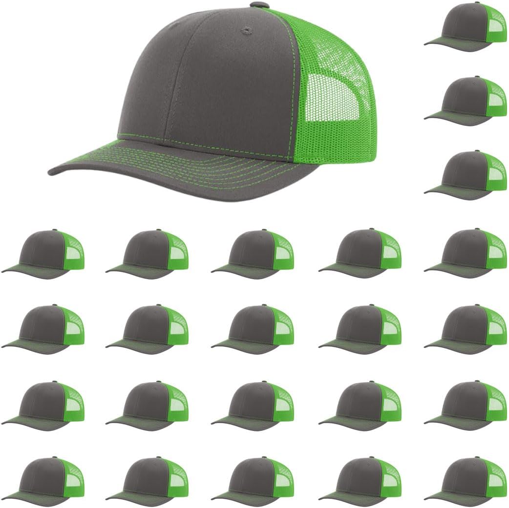 Richardson 112 Classic Six-Panel Adjustable Snapback Trucker Cap | Bulk Packs Available