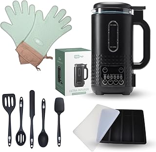 Hello High - Ultra Infuser Machine w/Butter Mold, Mitts & 5pc Spatula Set – Oil, Tincture, Herbal Butter Infuser & Decarboxylator