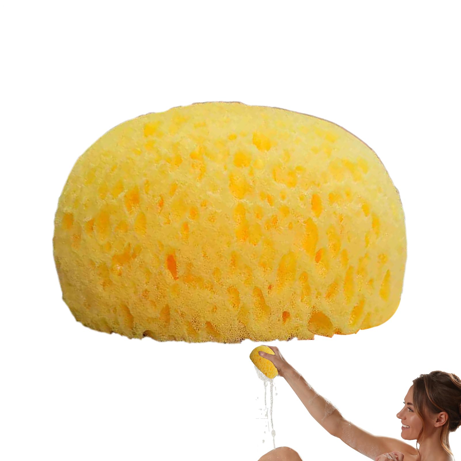 Spugna da bagno, spugna marina, morbida spugna da bagno a d'ape, facile da tenere e sicura da usare, non facile da rompere, morbida sulla pelle, 11,2 cm, per il bagno