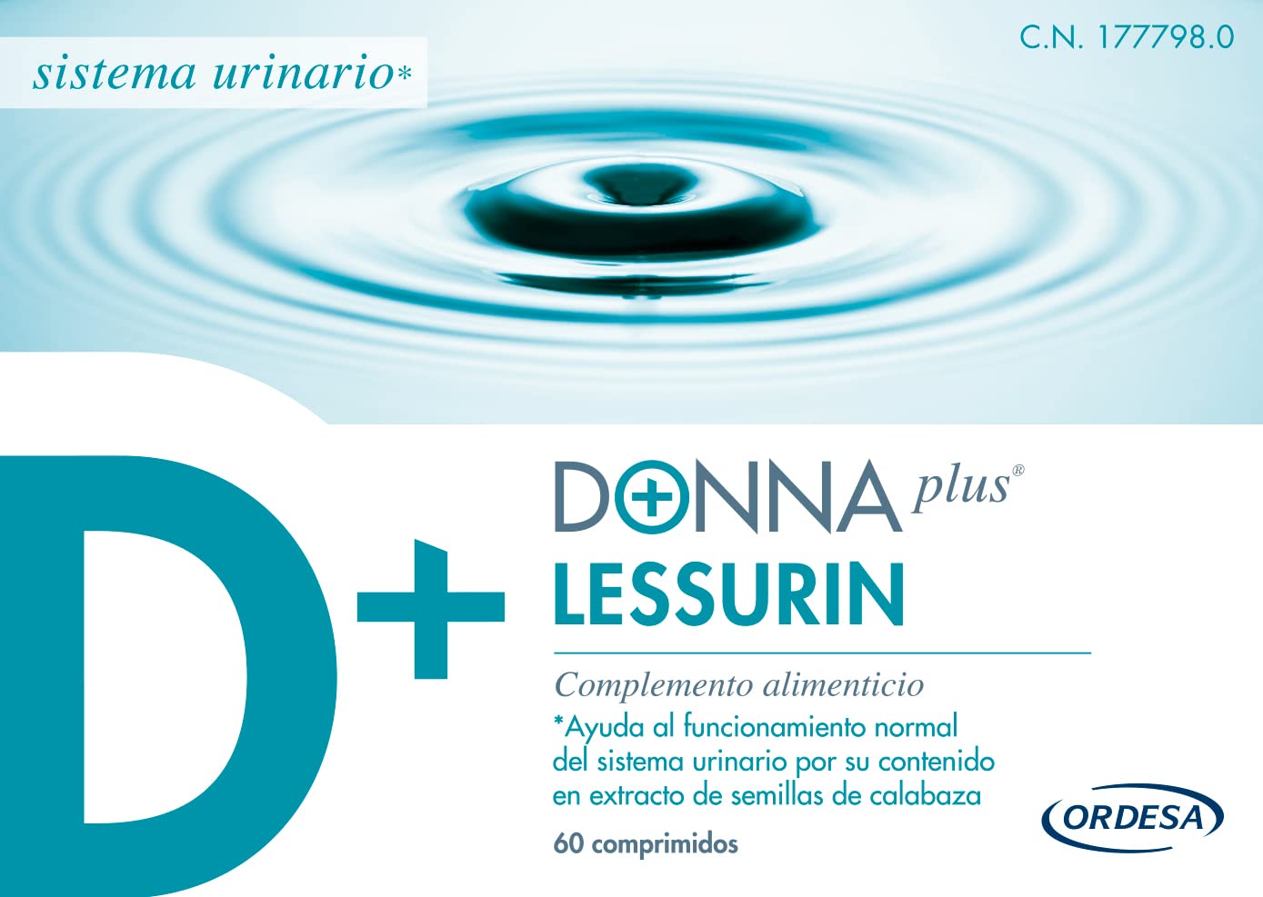 DONNAplus Lessurin | 60 Tabletten | Nahrungsergänzungsmittel für das Harnsystem und Urinverlust mit Kürbissamen und Sojasamen