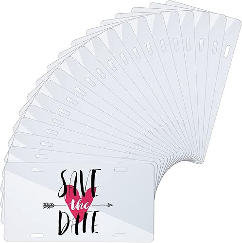 Placa de matrícula de sublimación en blanco, lámina de transferencia térmica de calor frontal, personalizada, placa de matrícula de aluminio para