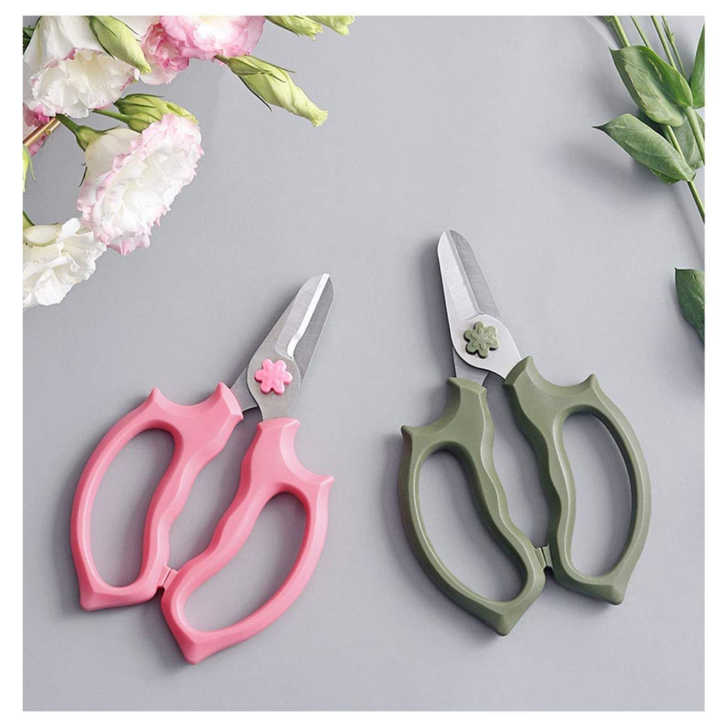 Cesoie per Fiori da Giardino Strumenti per potatura Cesoie a Testa Larga in Acciaio Inossidabile Forbici multifunzionali Strumenti Floreali Rosa Cesoie per potatura Bypass (A)