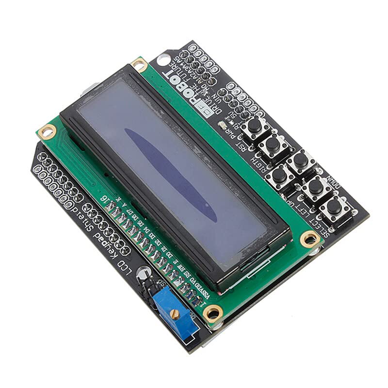 VIDOO Keypad Shield Retroilluminazione Blu per Scheda Robot LCD 1602 per Arduino-10pcs