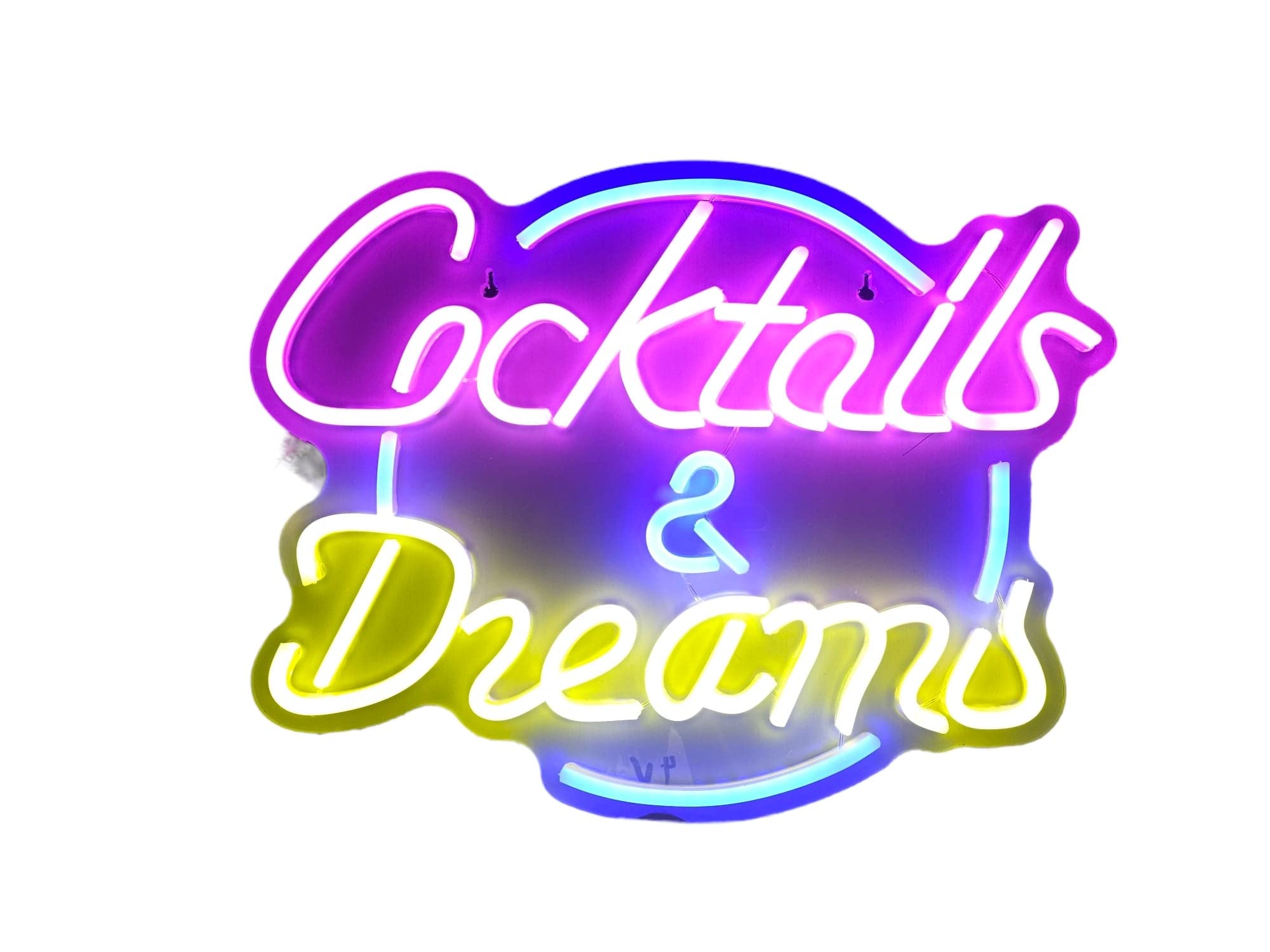 Cartel led decoración Cocktails & Dreams 31 x 40 m