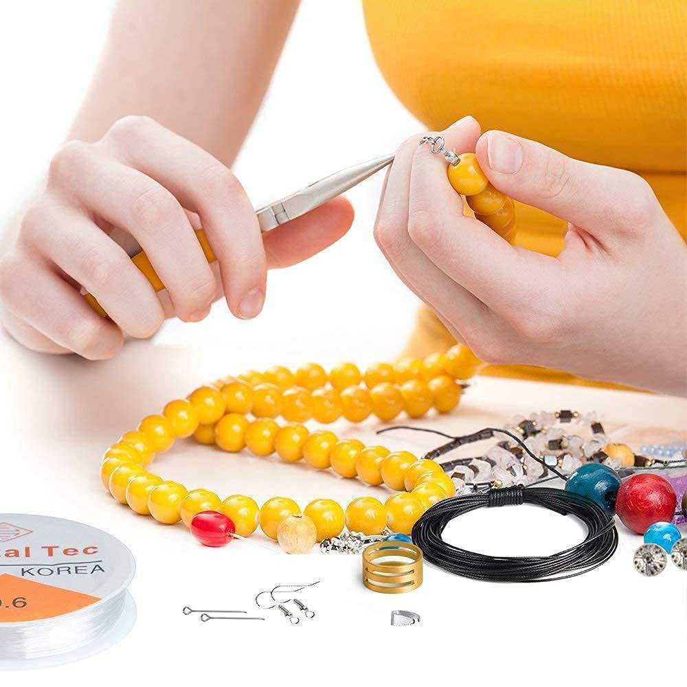 Aperto Salto Anelli Kit 1200PCS Gioielli fai da te Fare Accessori Materiale Set Kit Apri Pinze Pinzette