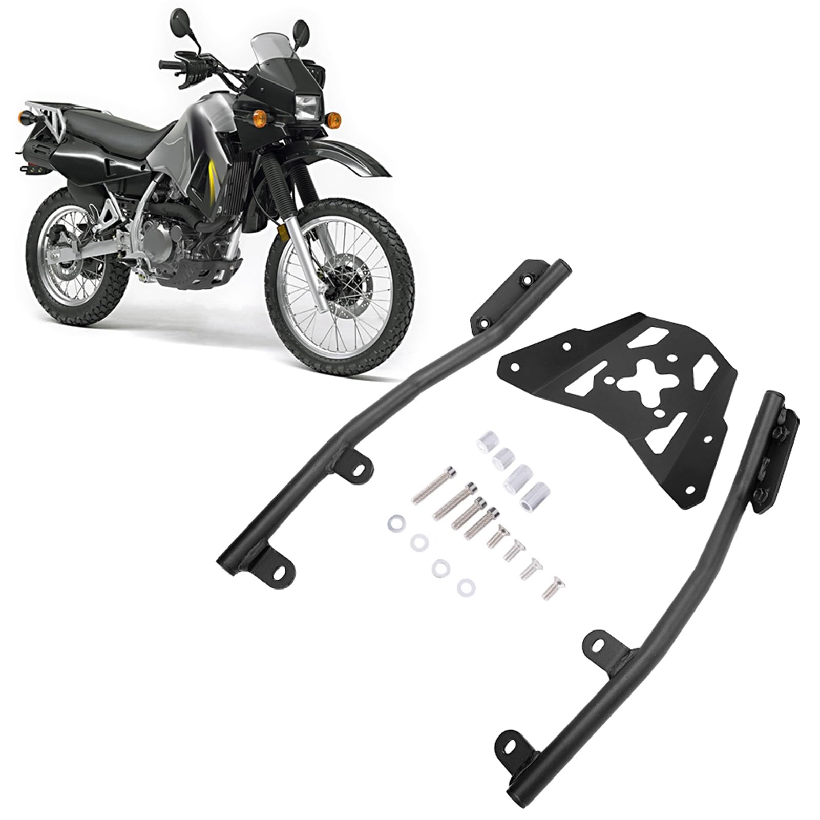 Akozon Rear Engine Luggage Rack Cargos Carrier Bracket Carbon Steel Support Suitable for 650 2015‑2020