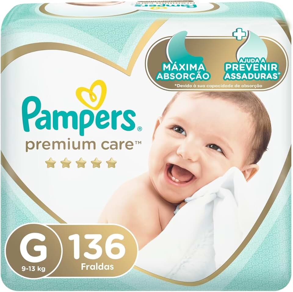 Fralda Pampers Premium Care Tamanho G 136 Unidades
