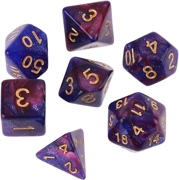 Polyhedral DND Dice Sets, 7pcs/Set D4 D6 D8 D10 D12 D20