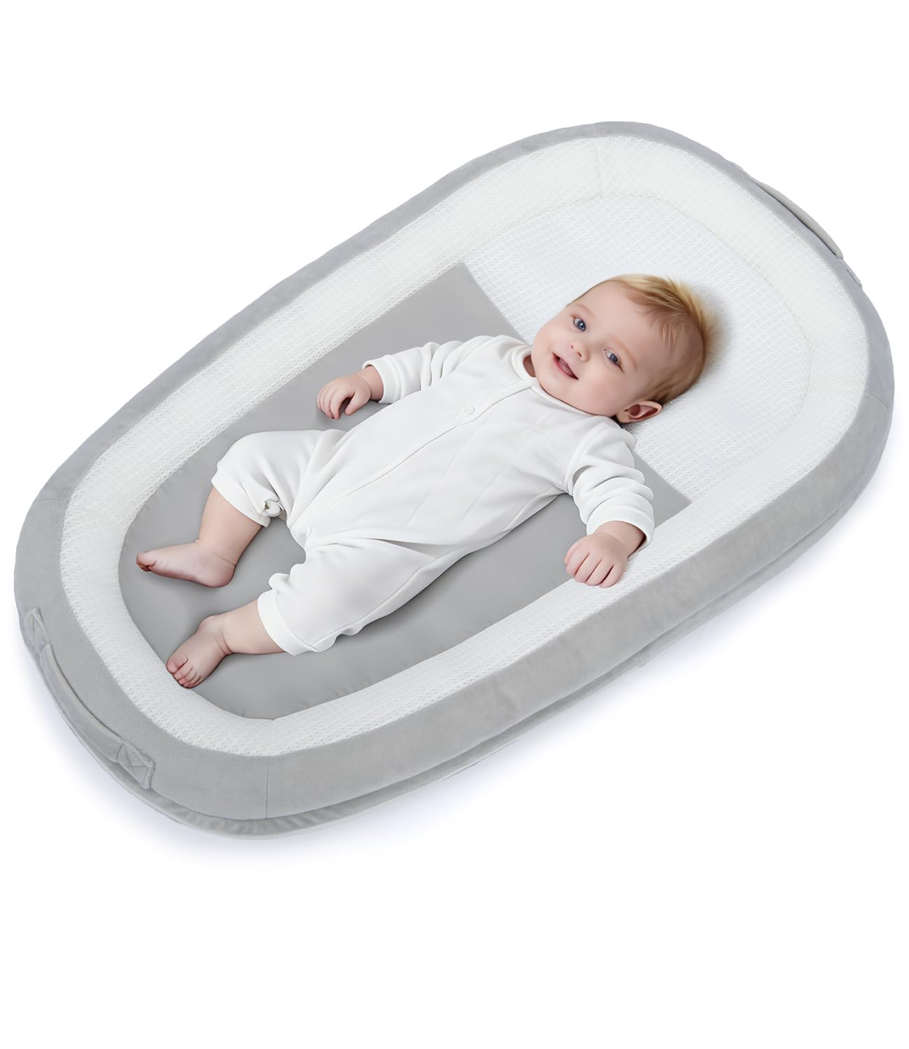 Photo 1 of Tcruybed Baby Lounger | Infant Support Cushion for Newborn 0-24 Months, Portable Washable Baby Nest with Thickened Firm Support, Cozy Hug-Like Surround for Play & Feeding, CPSC 16 CFR 1243 Compliant