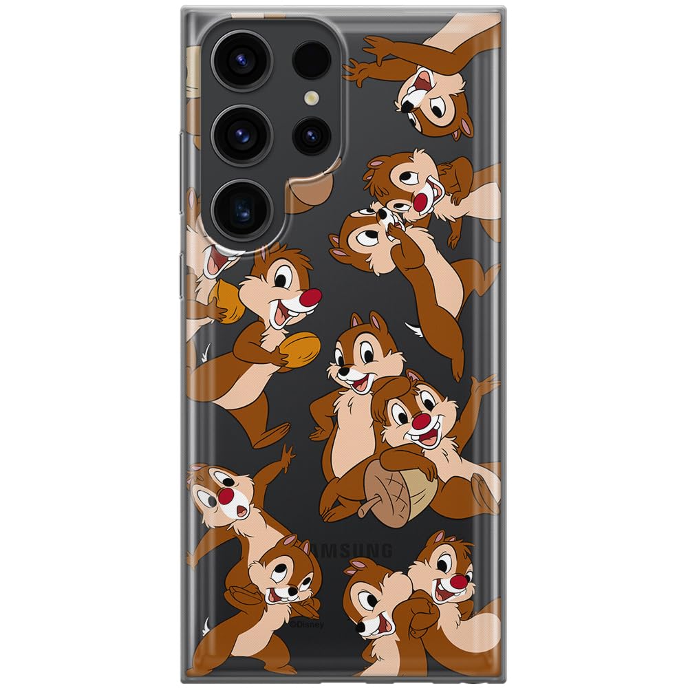 ERT GROUP mobile phone case for Samsung S23 ULTRA original and officially Licensed Disney pattern Chip & Dale 004 optimally adapted to the shape of the mobile phone, partially transparent