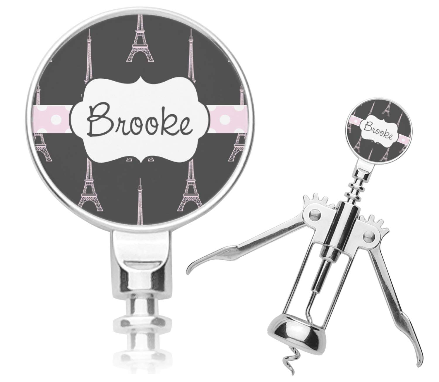 Personalized Black Eiffel Tower Corkscrew